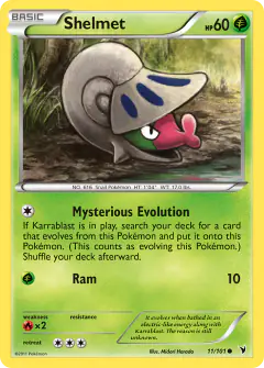 Shelmet 11/101 Common card from Noble Victories