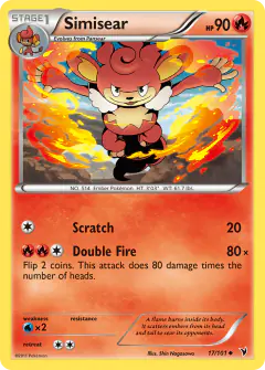 Simisear 17/101 Uncommon card from Noble Victories