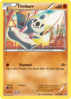 Timburr 62/101 Common card from Noble Victories