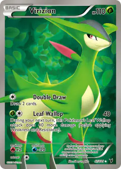 Virizion 97/101 Rare Ultra card from Noble Victories