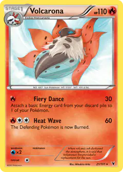 Volcarona 21/101 Rare card from Noble Victories