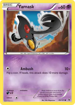 Yamask 45/101 Common card from Noble Victories
