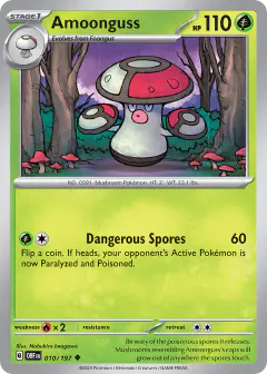 Amoonguss 010/197 Uncommon card from Obsidian Flames