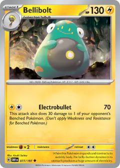 Bellibolt 077/197 Uncommon card from Obsidian Flames