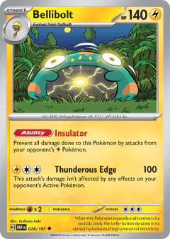 Bellibolt 078/197 Uncommon card from Obsidian Flames