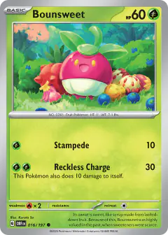 Bounsweet 016/197 Common card from Obsidian Flames
