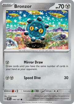Bronzor 144/197 Common card from Obsidian Flames