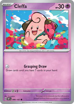 Cleffa 080/197 Common card from Obsidian Flames