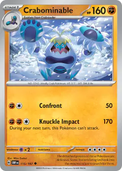 Crabominable 115/197 Uncommon card from Obsidian Flames