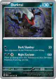 Darkrai 136/197 Rare card from Obsidian Flames