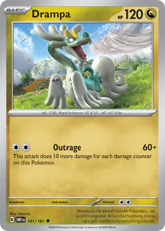Drampa 161/197 Uncommon card from Obsidian Flames