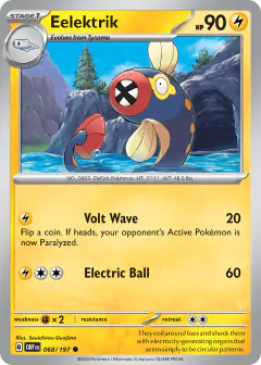 Eelektrik 068/197 Common card from Obsidian Flames