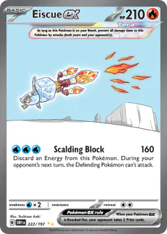 Eiscue ex 222/197 Special Illustration Rare card from Obsidian Flames