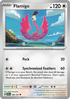 Flamigo 185/197 Uncommon card from Obsidian Flames