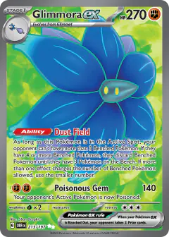 Glimmora ex 213/197 Ultra Rare card from Obsidian Flames