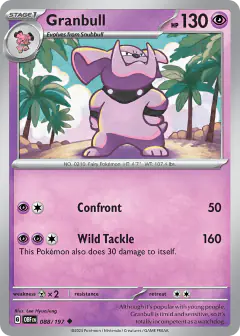 Granbull 088/197 Uncommon card from Obsidian Flames