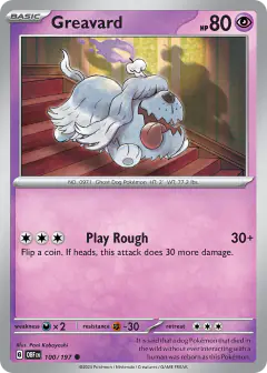 Greavard 100/197 Common card from Obsidian Flames