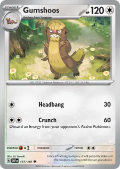 Gumshoos 177/197 Uncommon card from Obsidian Flames