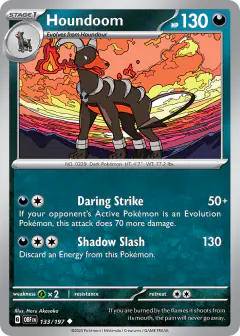 Houndoom 133/197 Uncommon card from Obsidian Flames