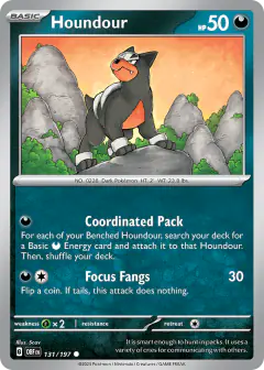 Houndour 131/197 Common card from Obsidian Flames