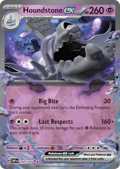 Houndstone ex 102/197 Double Rare card from Obsidian Flames
