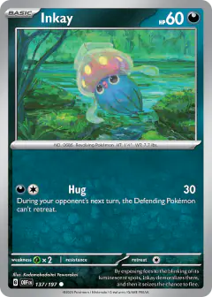 Inkay 137/197 Common card from Obsidian Flames