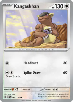 Kangaskhan 165/197 Uncommon card from Obsidian Flames