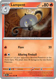 Lampent 037/197 Common card from Obsidian Flames