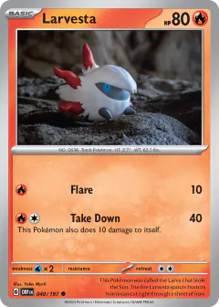Larvesta 040/197 Common card from Obsidian Flames