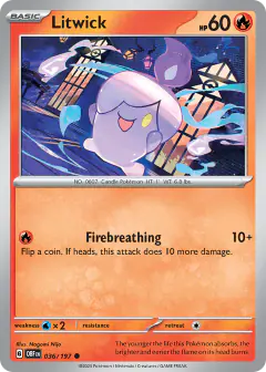 Litwick 036/197 Common card from Obsidian Flames