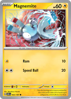 Magnemite 063/197 Common card from Obsidian Flames