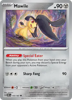 Mawile 143/197 Uncommon card from Obsidian Flames