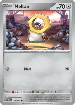 Meltan 152/197 Common card from Obsidian Flames