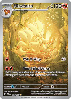 Ninetales 199/197 Illustration Rare card from Obsidian Flames