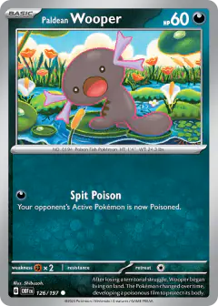 Paldean Wooper 126/197 Common card from Obsidian Flames