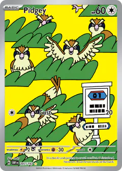 Pidgey 207/197 Illustration Rare card from Obsidian Flames
