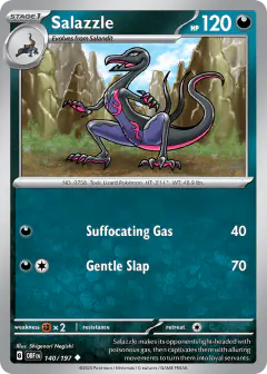 Salazzle 140/197 Uncommon card from Obsidian Flames