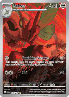 Scizor 205/197 Illustration Rare card from Obsidian Flames