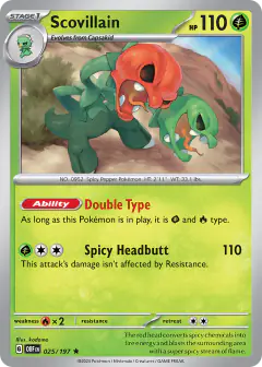 Scovillain 025/197 Rare card from Obsidian Flames