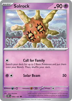 Solrock 093/197 Uncommon card from Obsidian Flames