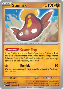 Stunfisk 112/197 Uncommon card from Obsidian Flames