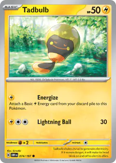 Tadbulb 074/197 Common card from Obsidian Flames
