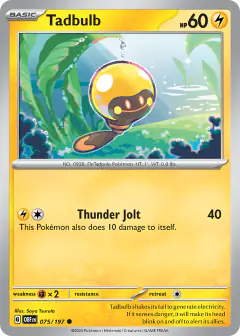 Tadbulb 075/197 Common card from Obsidian Flames