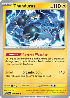 Thundurus 070/197 Rare card from Obsidian Flames