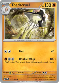 Toedscruel 119/197 Uncommon card from Obsidian Flames