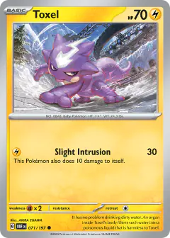 Toxel 071/197 Common card from Obsidian Flames