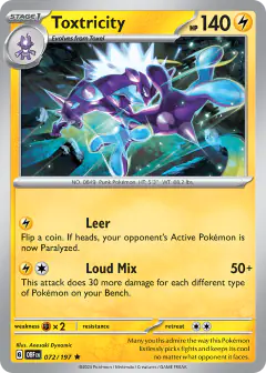 Toxtricity 072/197 Rare card from Obsidian Flames