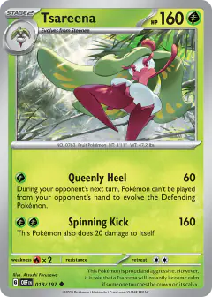 Tsareena 018/197 Uncommon card from Obsidian Flames