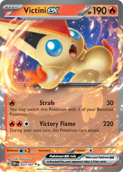 Victini ex 033/197 Double Rare card from Obsidian Flames