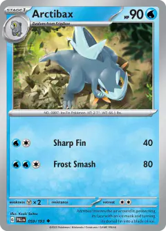 Arctibax 059/193 Uncommon card from Paldea Evolved